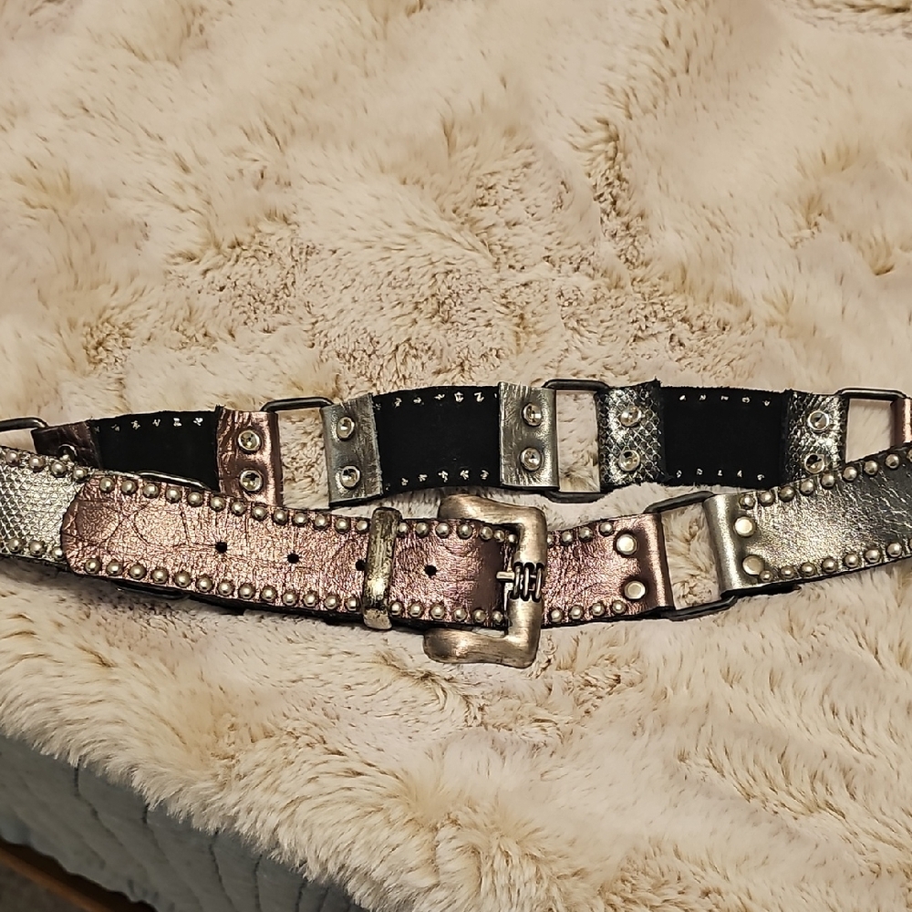 Leatherock Silver Studded Belt
